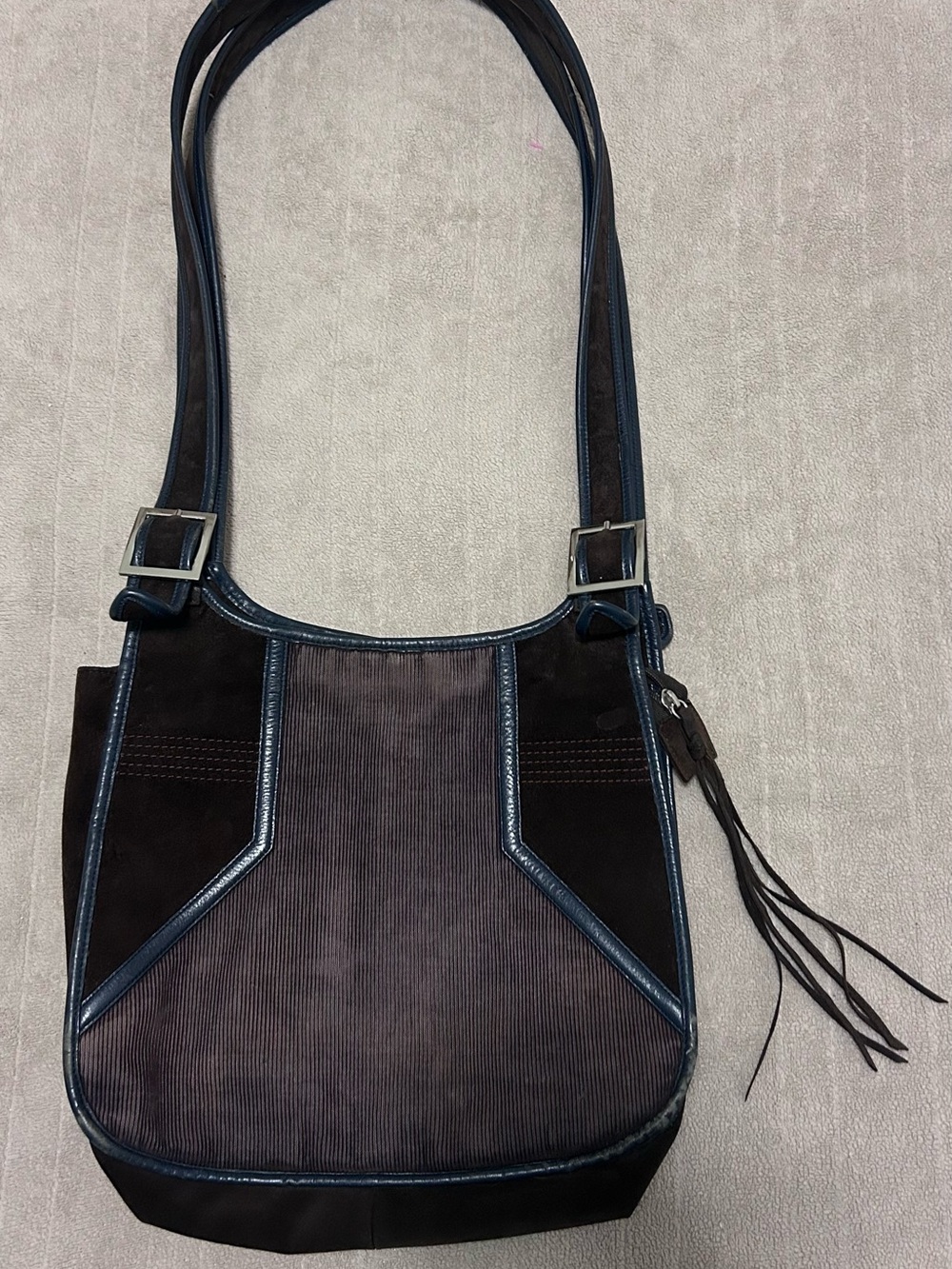 BCBGMAXAZARIA Navy and Dark Brown Women’s Shoulder Bag